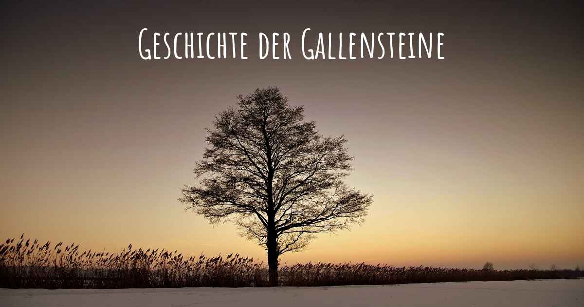 Welche Geschichte haben die Gallensteine?