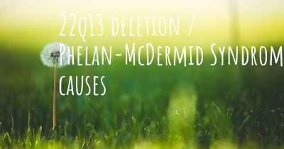 22q13 deletion / Phelan-McDermid Syndrome causes
