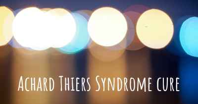 Achard Thiers Syndrome cure