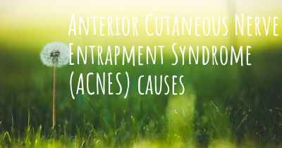 Anterior Cutaneous Nerve Entrapment Syndrome (ACNES) causes