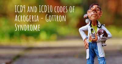 ICD9 and ICD10 codes of Acrogeria - Gottron Syndrome