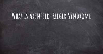 What is Axenfeld-Rieger Syndrome