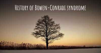 History of Bowen-Conradi syndrome