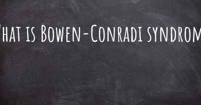 What is Bowen-Conradi syndrome