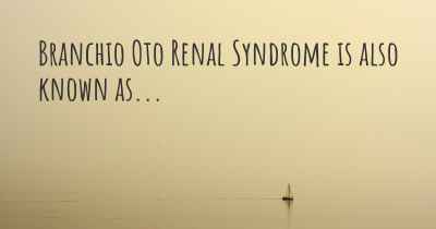Branchio Oto Renal Syndrome is also known as...