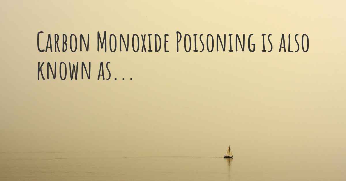 carbon-monoxide-poisoning-synonyms