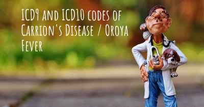 ICD9 and ICD10 codes of Carrion's Disease / Oroya Fever