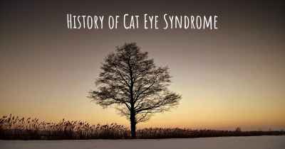 History of Cat Eye Syndrome