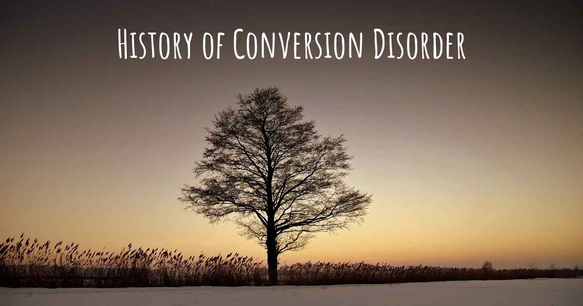 what-is-the-history-of-conversion-disorder