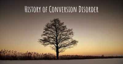 History of Conversion Disorder