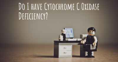 Do I have Cytochrome C Oxidase Deficiency?