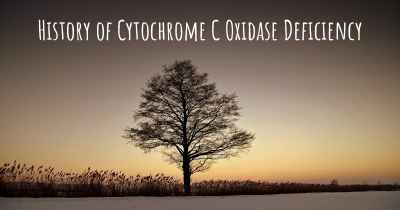 History of Cytochrome C Oxidase Deficiency