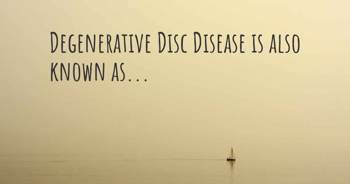 degenerative-disc-disease-synonyms