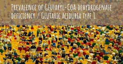 Prevalence of Glutaryl-CoA dehydrogenase deficiency / Glutaric aciduria type 1