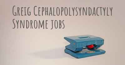 Greig Cephalopolysyndactyly Syndrome jobs