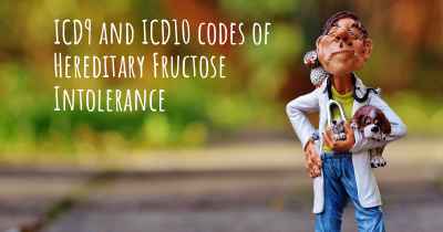 ICD9 and ICD10 codes of Hereditary Fructose Intolerance