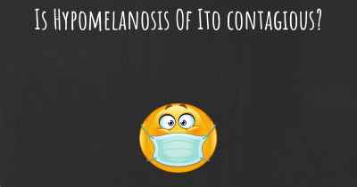 Is Hypomelanosis Of Ito contagious?