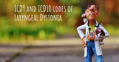 ICD9 and ICD10 codes of Laryngeal Dystonia