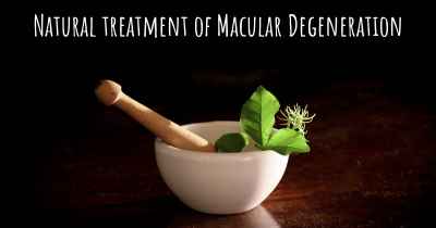 Natural treatment of Macular Degeneration