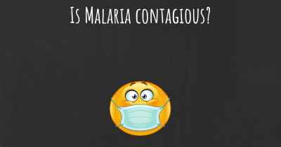Is Malaria contagious?