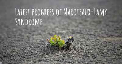 Latest progress of Maroteaux-Lamy Syndrome
