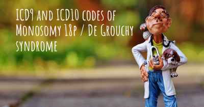 ICD9 and ICD10 codes of Monosomy 18p / De Grouchy syndrome