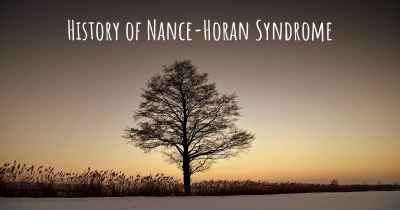 History of Nance-Horan Syndrome