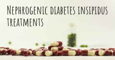 Nephrogenic diabetes insipidus treatments
