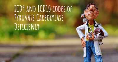 ICD9 and ICD10 codes of Pyruvate Carboxylase Deficiency