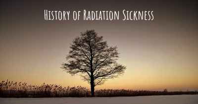 History of Radiation Sickness