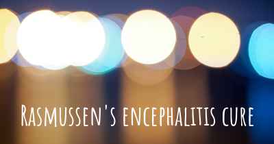 Rasmussen's encephalitis cure