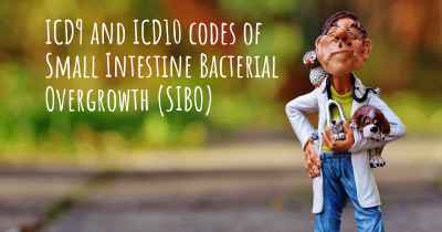 ICD9 and ICD10 codes of Small Intestine Bacterial Overgrowth (SIBO)