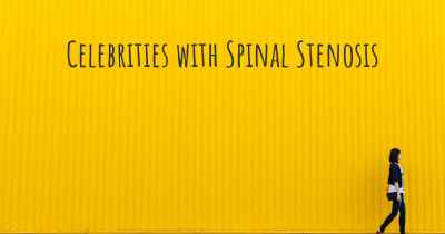 Celebrities with Spinal Stenosis