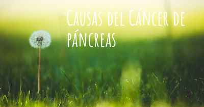 Causas del Cáncer de páncreas