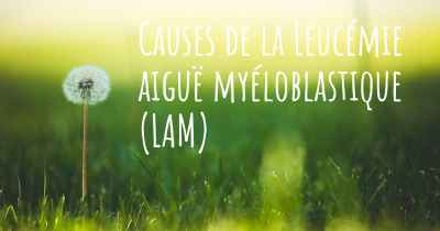 Causes de la Leucémie aiguë myéloblastique (LAM)