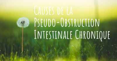 Causes de la Pseudo-Obstruction Intestinale Chronique