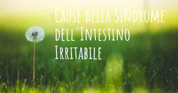 Cause della Sindrome dell'Intestino Irritabile