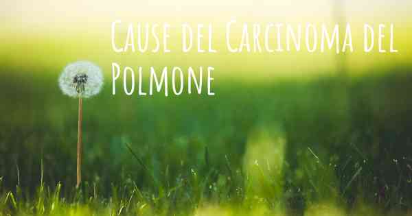 Cause del Carcinoma del Polmone