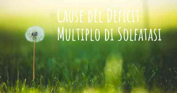 Cause del Deficit Multiplo di Solfatasi