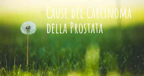 Cause del Carcinoma della Prostata