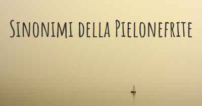 Sinonimi della Pielonefrite