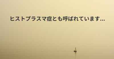 ヒストプラスマ症とも呼ばれています...