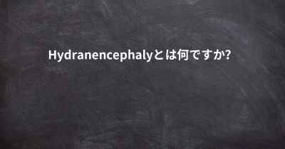 Hydranencephalyとは何ですか？
