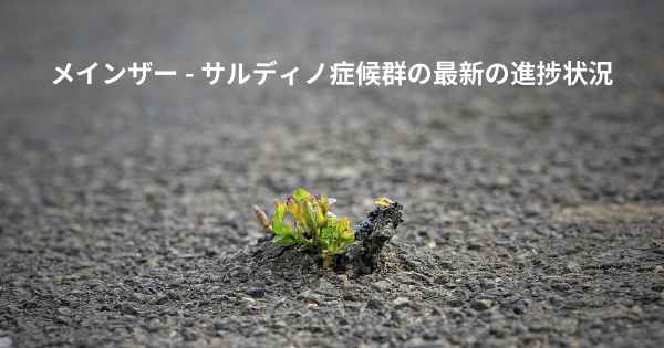 メインザー - サルディノ症候群の最新の進捗状況