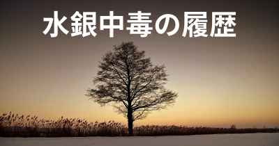 水銀中毒の履歴