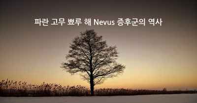 파란 고무 뾰루 해 Nevus 증후군의 역사