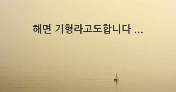 해면 기형라고도합니다 ...