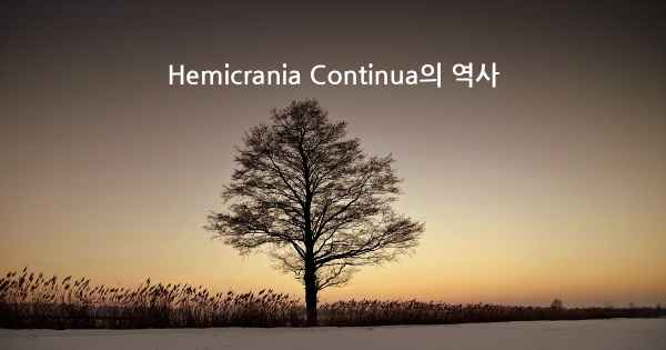 Hemicrania Continua의 역사