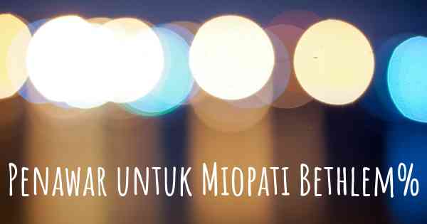 Penawar untuk Miopati Bethlem%