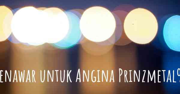 Penawar untuk Angina Prinzmetal%
